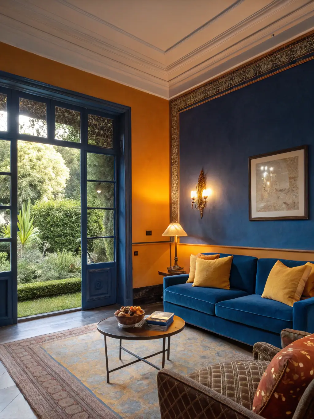 A beautifully painted living room with smooth, vibrant walls and detailed trim work, showcasing ApexPrime Painting's interior expertise.